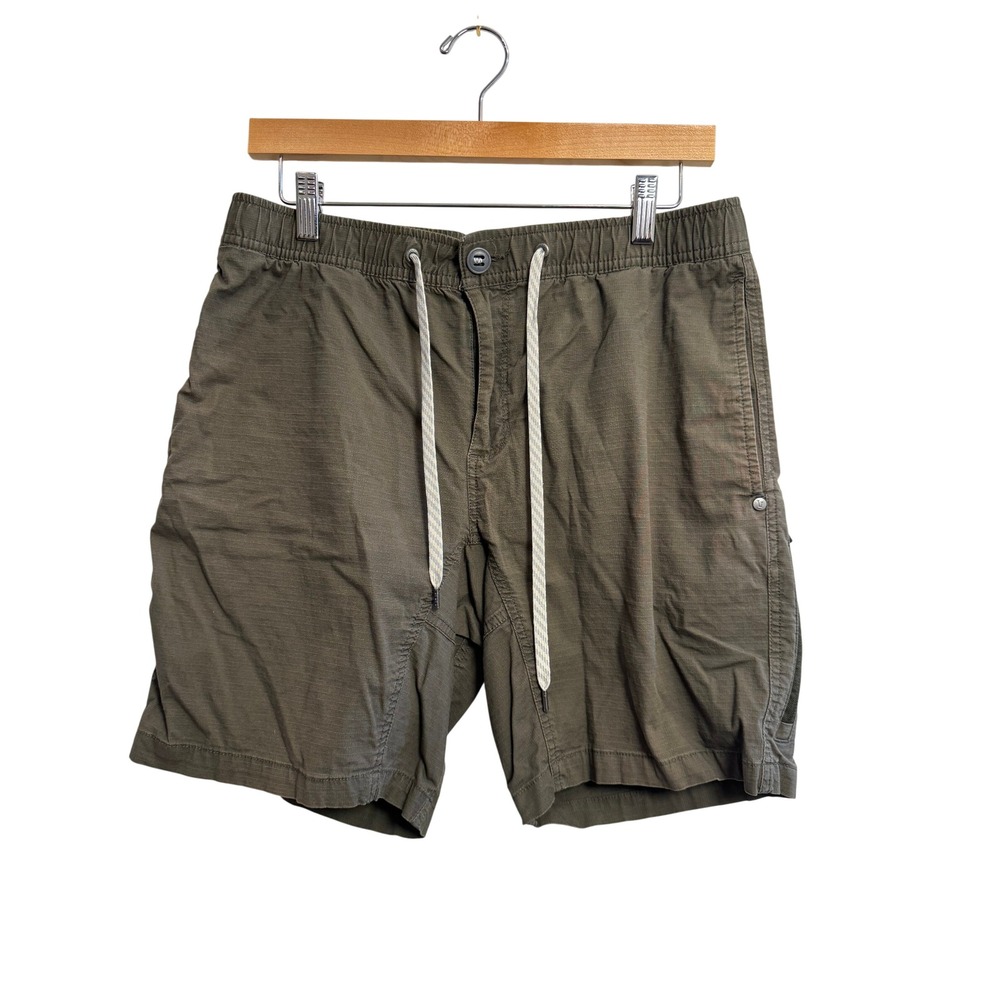 Vuori Men's Large Olive Green Ripstop Climber Shorts